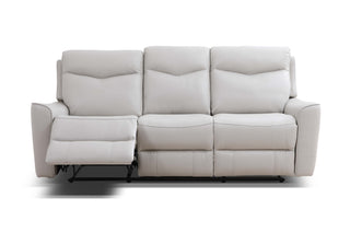 bella manual seater white recliner sofa