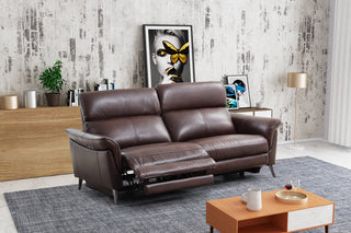 brown leather sofa recliner