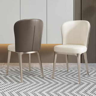 dual tone dining chair champagne stainless steel feet