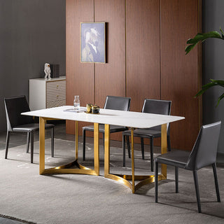 edgy modern marble dining table