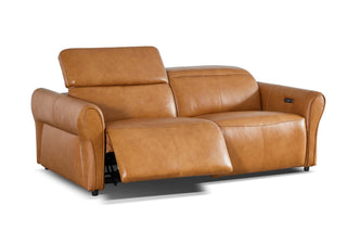 electric recliner sofa cognac color usb charging