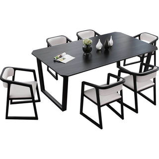 emerson black wood dining table dining room