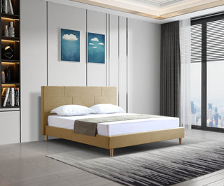 fabric beige austin bedframe headboard