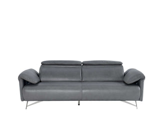 grey 2.5 seater leather sofa