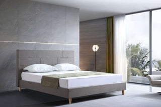 grey austin bedframe headboard fabric