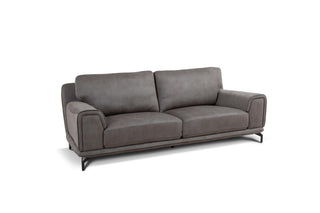 grey leather sofa toby 3 seats