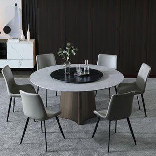 grey round dining table lazy susan full dining set