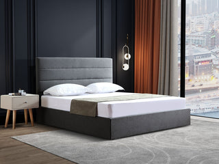 jayden bedframe grey fabric storage