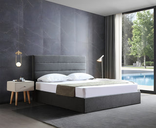 jayden bedframe storage grey fabric
