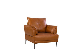 leather brown armchair melvin