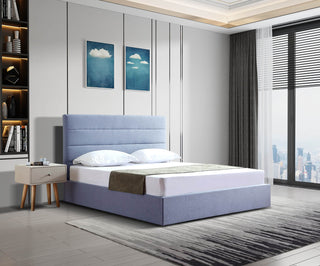 light blue fabric jayden bedframe storage headboard