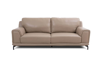light brown top grain leather sofa toby 3 seater