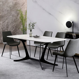 luxury white marble dining table