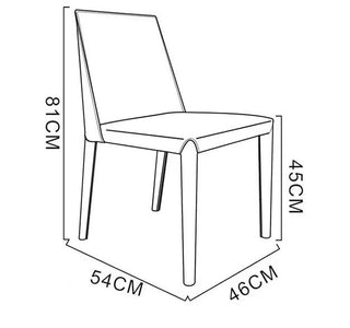 meg dining chair dimension