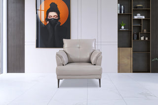 melvin armchair leather grey
