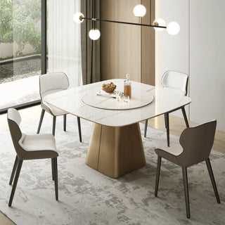 popular square sintered stone dining table dining chairs