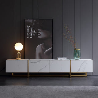 sintered stone white tv console entertainment furniture
