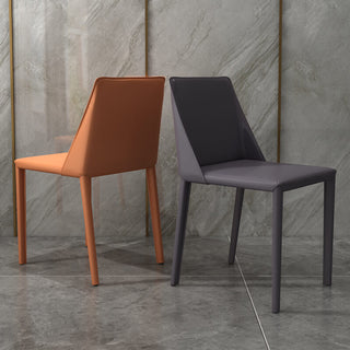 sleek dining chairs brown gray