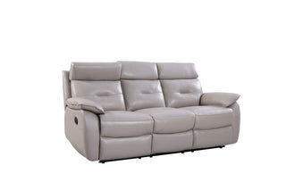 stacy manual leather recliner sofa