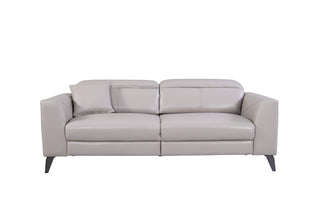 tammy leather sofa with slide out mechanism