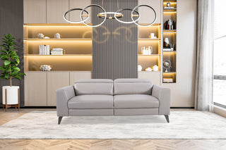 tammy leather sofa with sliding mechanism