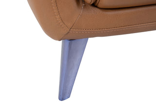 vicky 3 seater brown leather sofa