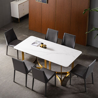 white marble dining set