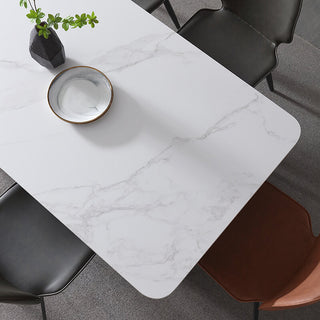 white sintered stone top view round edge