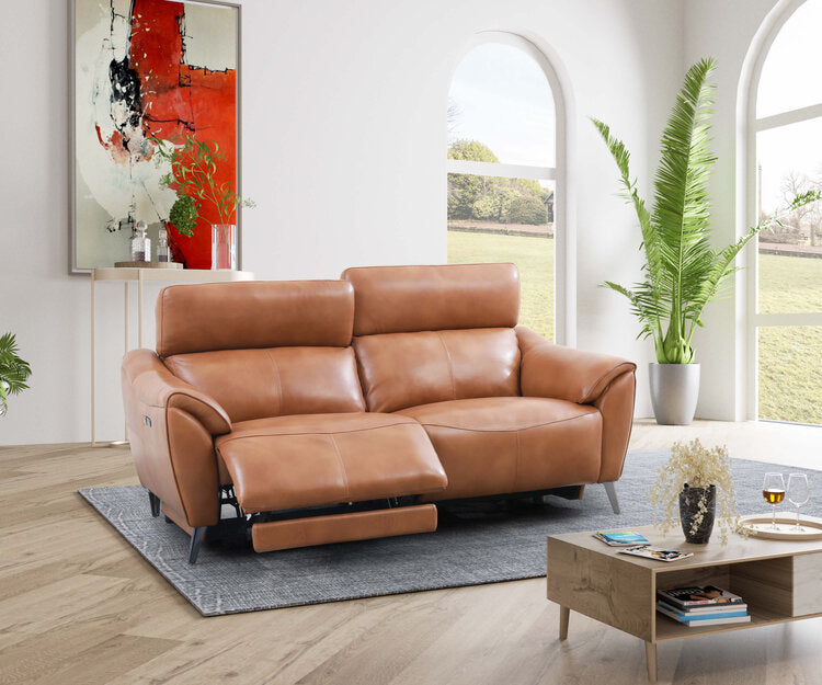Electric Recliner Leather Sofas In