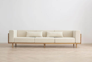 3 seater luxe sofa natural oak