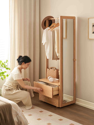 Elio Clothes Rack With Mirror