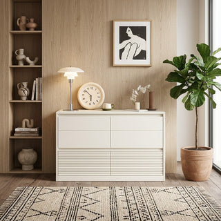 Vincenzo Solid Wood White Dresser