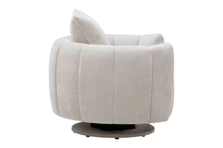 Beige swivel chair on a white background