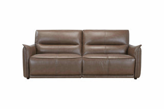 Brown leather sofa 