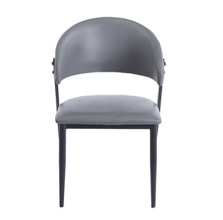 Gray chair with a white background