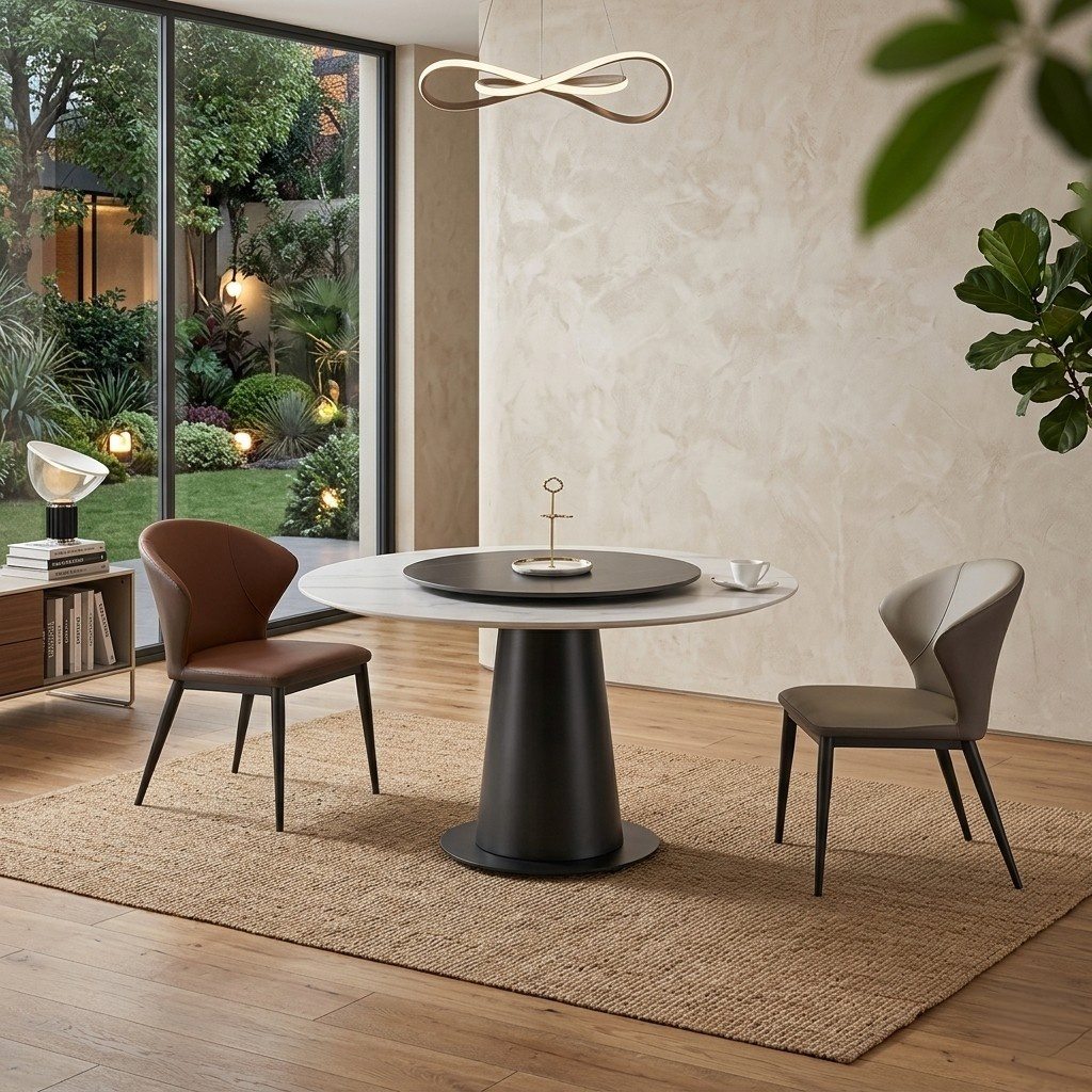 Leandro Circular Dining Table - Singapore | COMFY