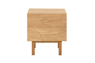 Wooden nightstand on a white background