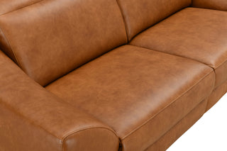 abby electric recliner sofa elegant top grain leather living room