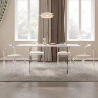 airy feel milo acrylic dining table in dining room