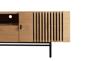 alia modern tv console black leg