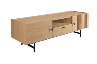 alia modern tv console side vew