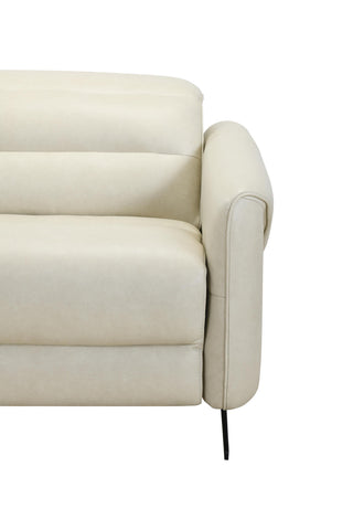 close-up leather recliner sofa