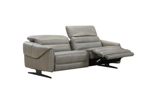 Gray recliner sofa on a white background