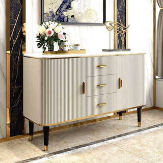 amina modern sideboard with legs fluted design detail