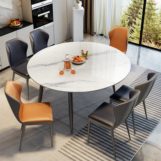 amore round extendable dining table sintered stone