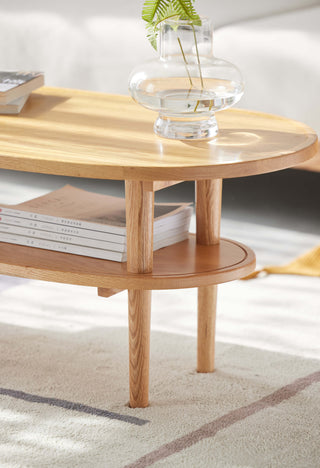anika coffee table wooden finish