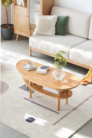 anika wooden coffee table