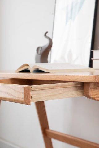antonio minimalist study table oak with elegant storage