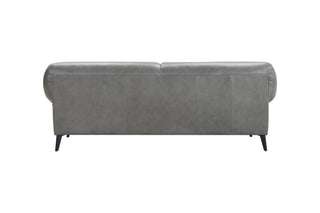 Gray sofa on a white background back view