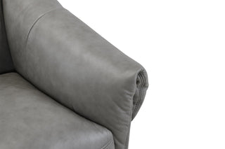 full leather sofa stitching close up